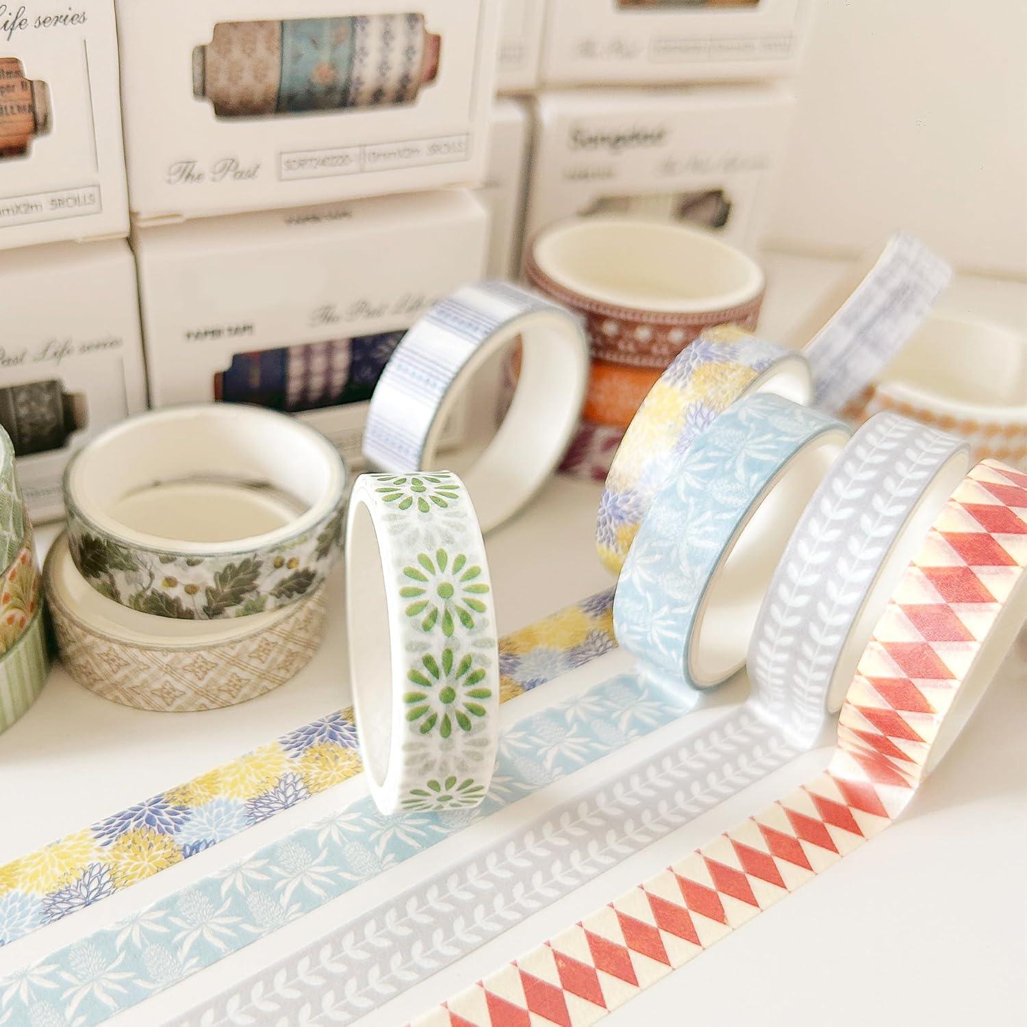 Cinta Washi YUBBAEX 20 Rollos 10mm x 2m Colección 4-Romance