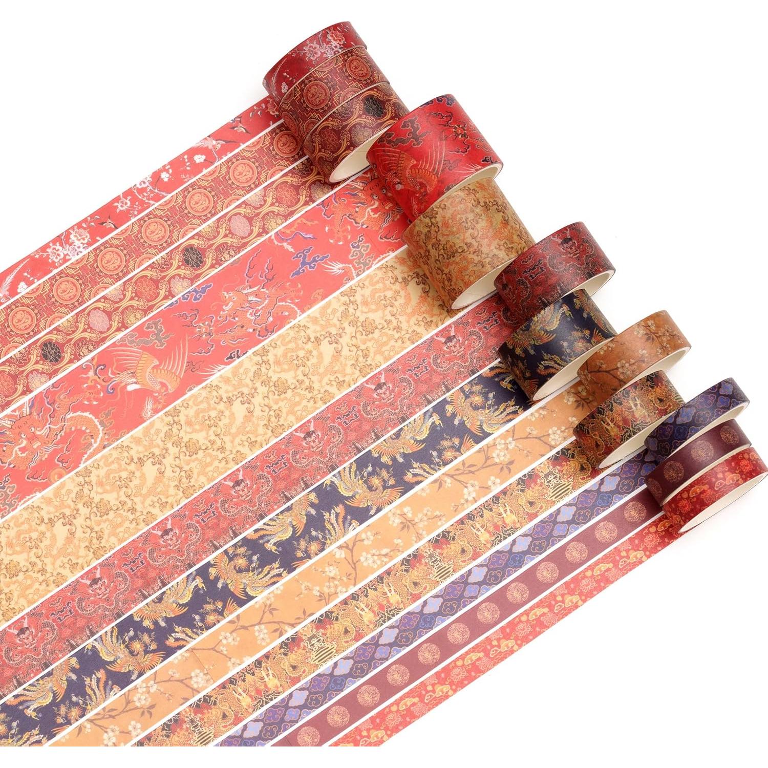 Conjunto de 12 Rollos de Cinta Washi Chinoiserie Songdao