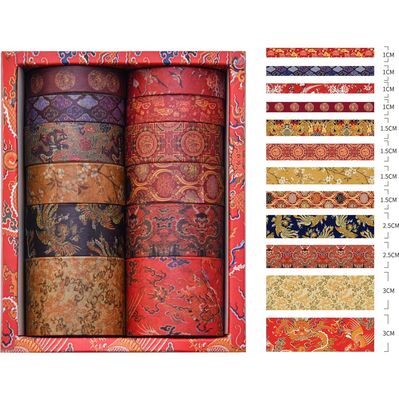 Conjunto de 12 Rollos de Cinta Washi Chinoiserie Songdao
