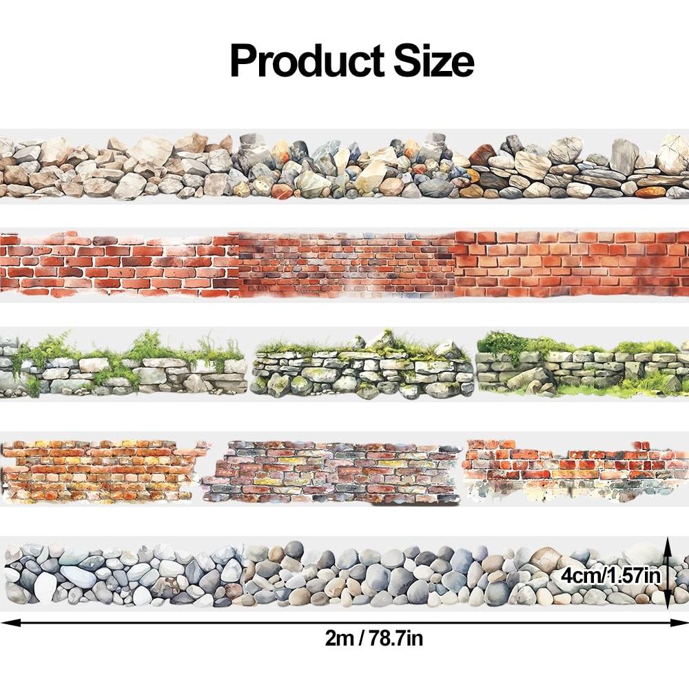 Set de 5 Rollos de Cinta Washi Vintage Ddayup 40mm x 2m