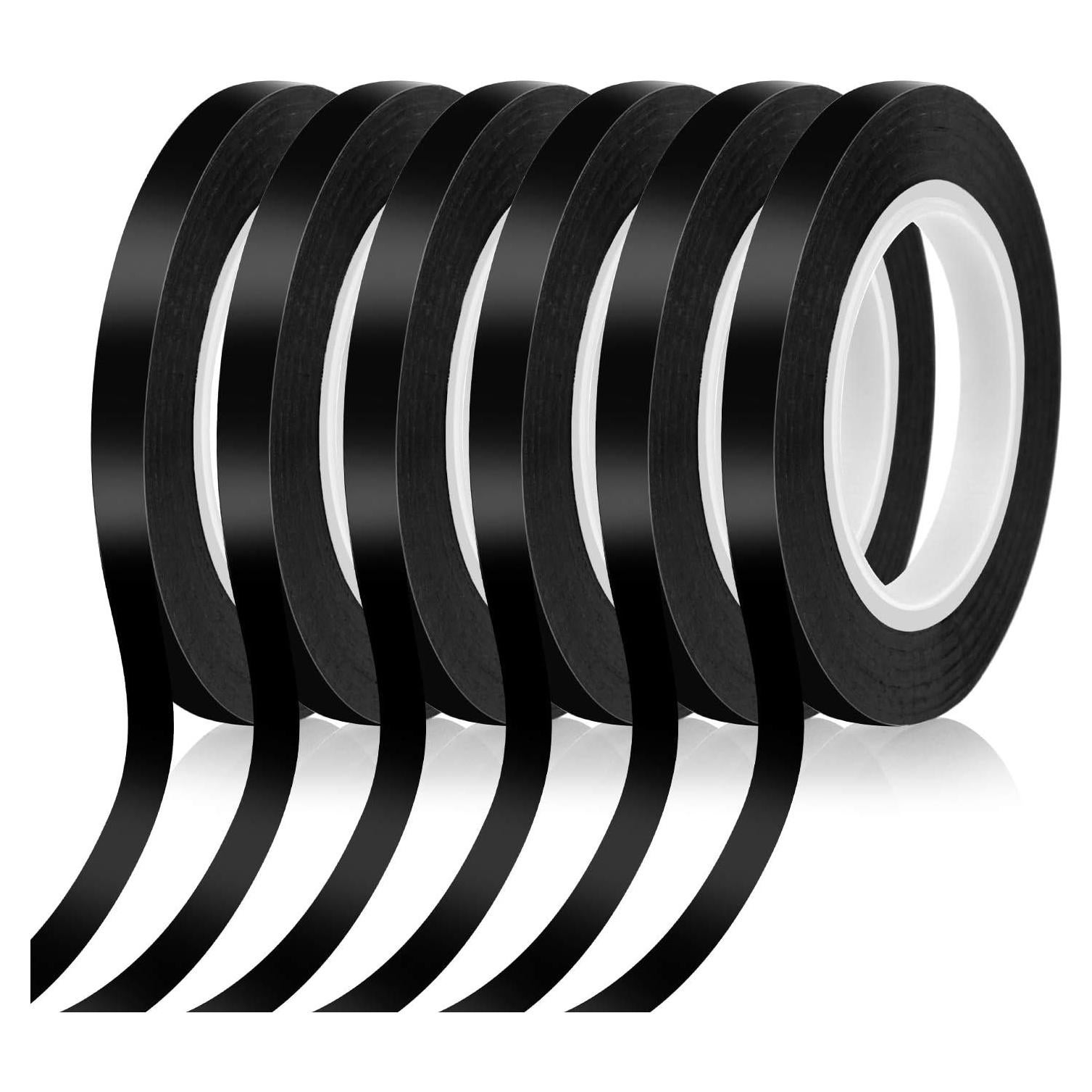 Cinta de Pinstripe Audab 6 Rollos 6 mm Negro para Pizarra
