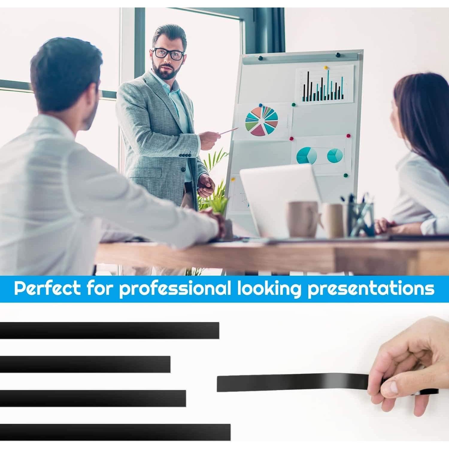 Cinta de Pinstripe Audab 6 Rollos 6 mm Negro para Pizarra