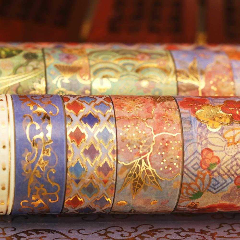 Conjunto de Cinta Washi YUBBAEX Bordado Espléndido 15 Rollos