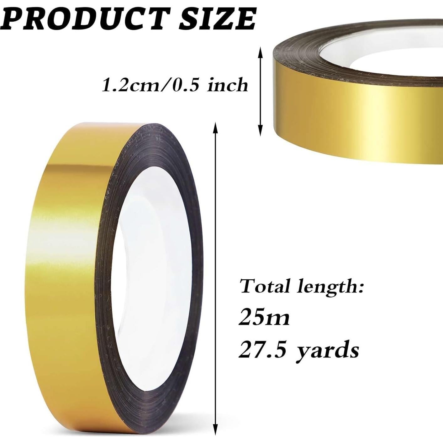 Cinta Washi Dorada HFKPJRT 14 Rollos 1.27cm x 25m