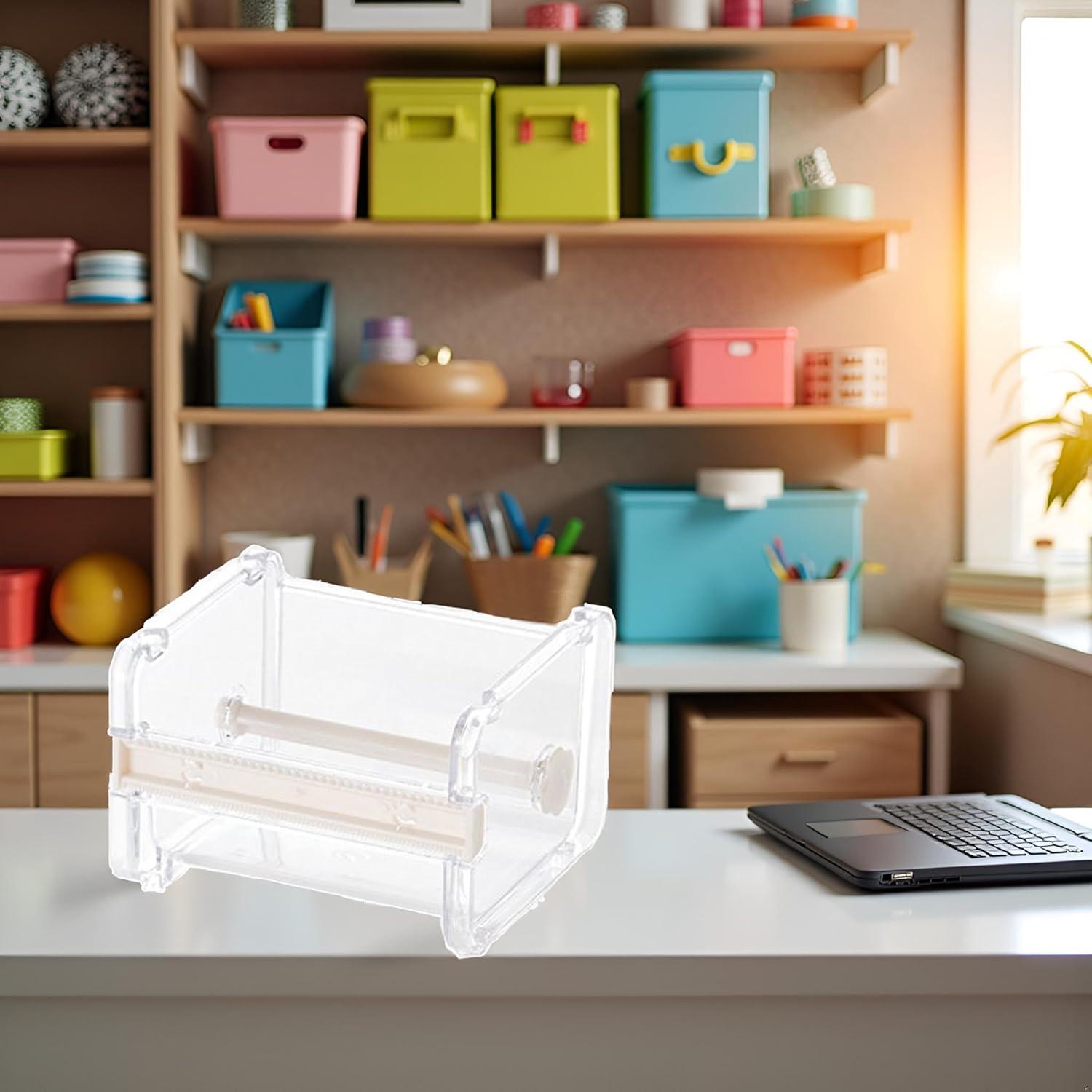 Dispensador de Cinta Washi Qintreesify Transparente 12.7x9.9cm