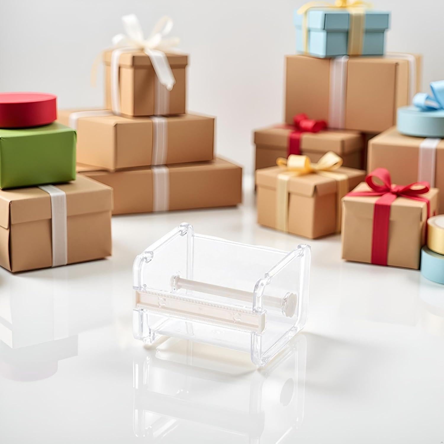 Dispensador de Cinta Washi Qintreesify Transparente 12.7x9.9cm