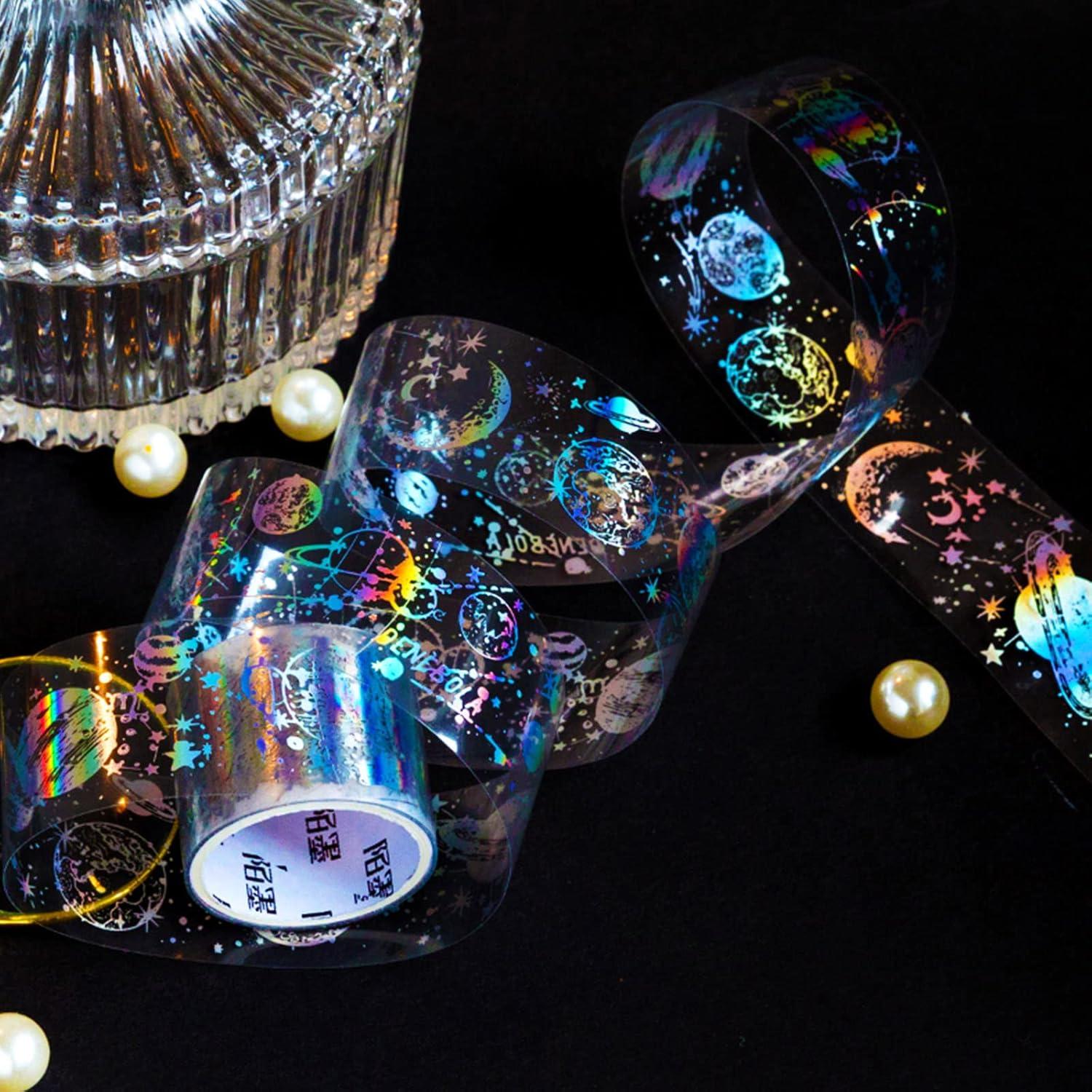 4 Rollos de Cinta Holográfica PET BROVITI para Scrapbooking