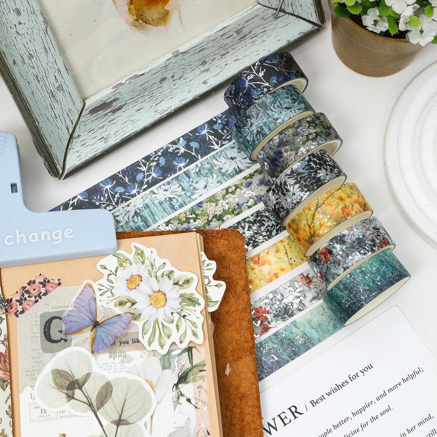 Set de 12 Rollos de Cinta Washi Floral Songdao 15mm x 2m