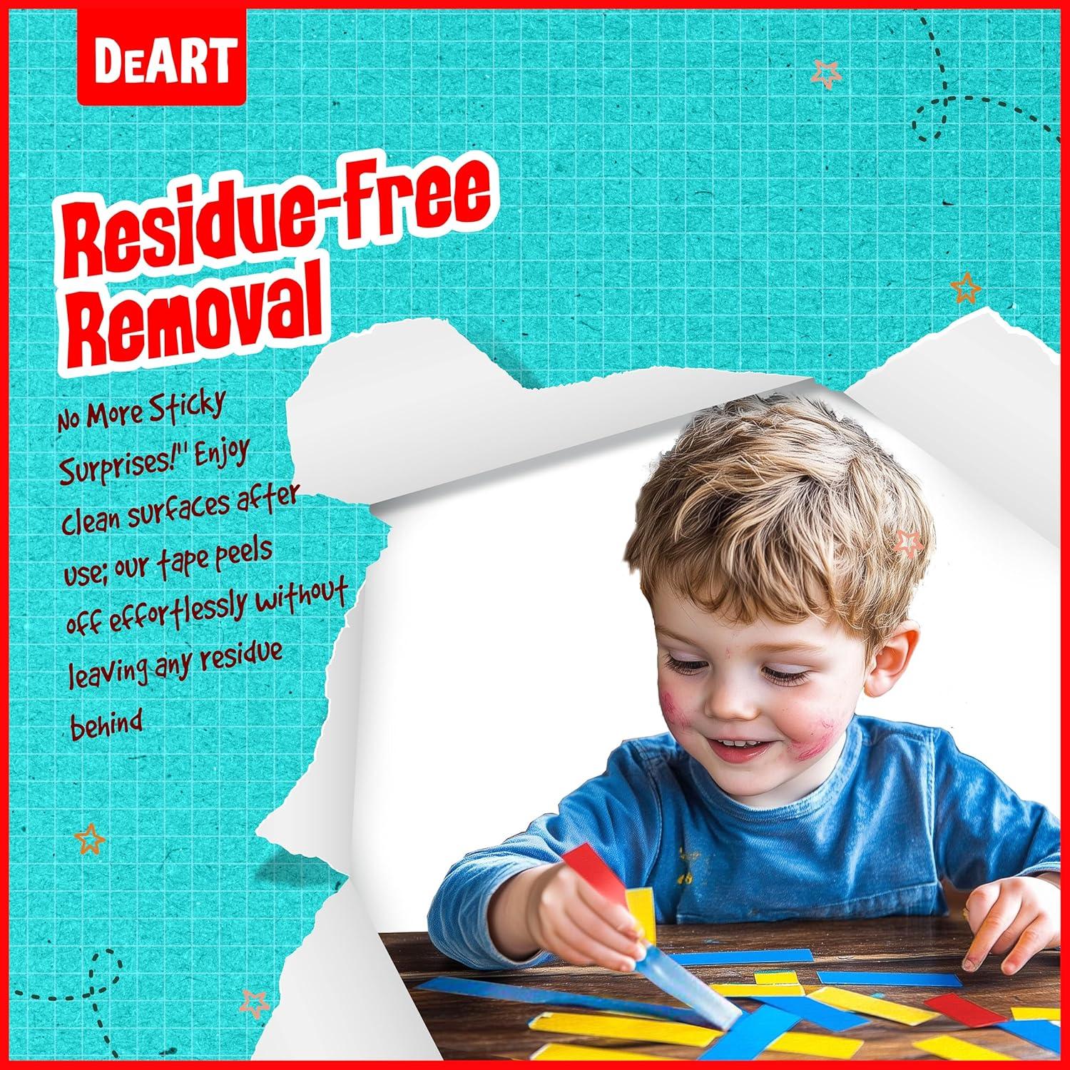 Cinta de enmascarar de colores DEART 10 m x 2.54 cm 8 unidades