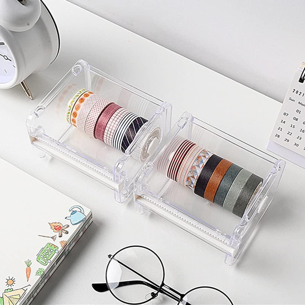2 Soportes de Cinta Washi Dreamty con Dispensador Transparente