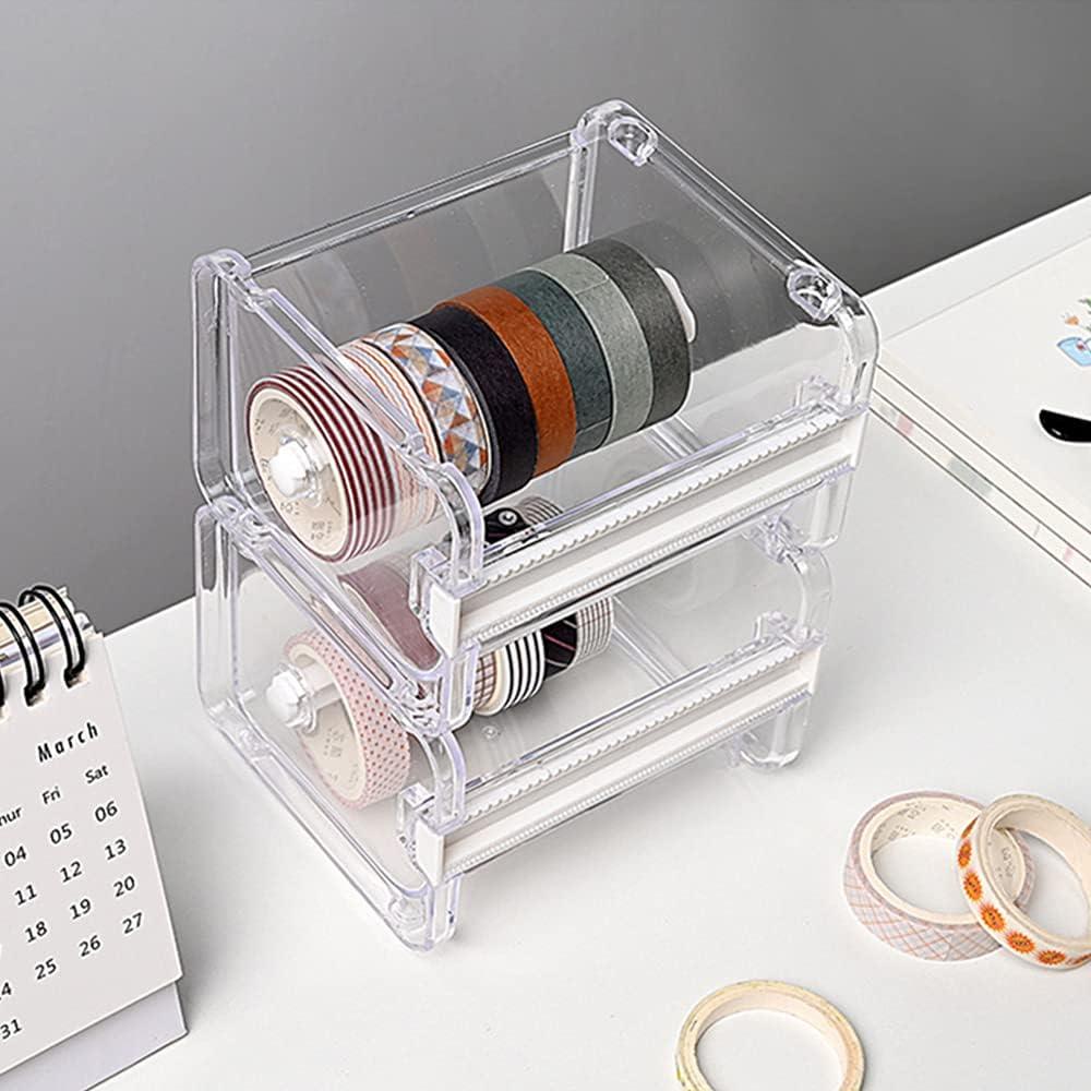 2 Soportes de Cinta Washi Dreamty con Dispensador Transparente