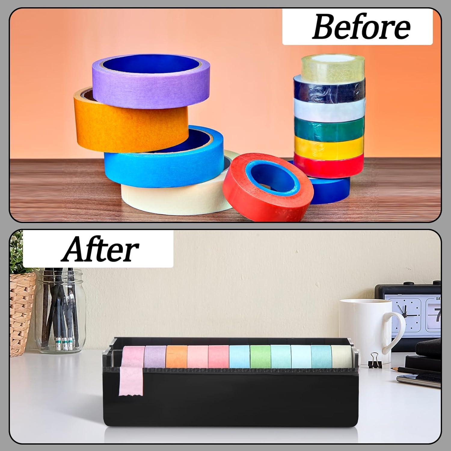 Dispensador de Cinta Washi Acrílico Faccito 18.4x8x5.4cm