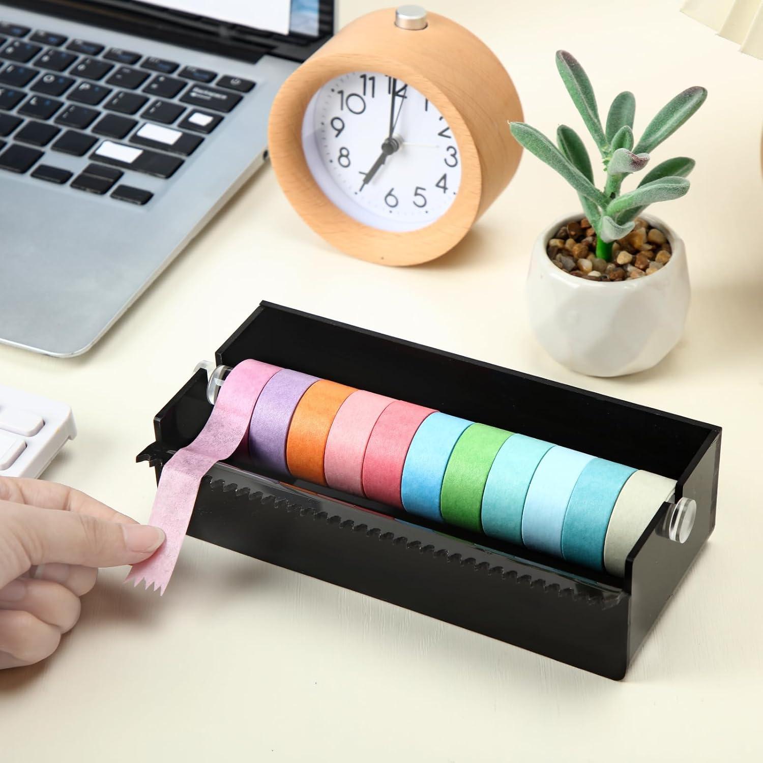 Dispensador de Cinta Washi Acrílico Faccito 18.4x8x5.4cm