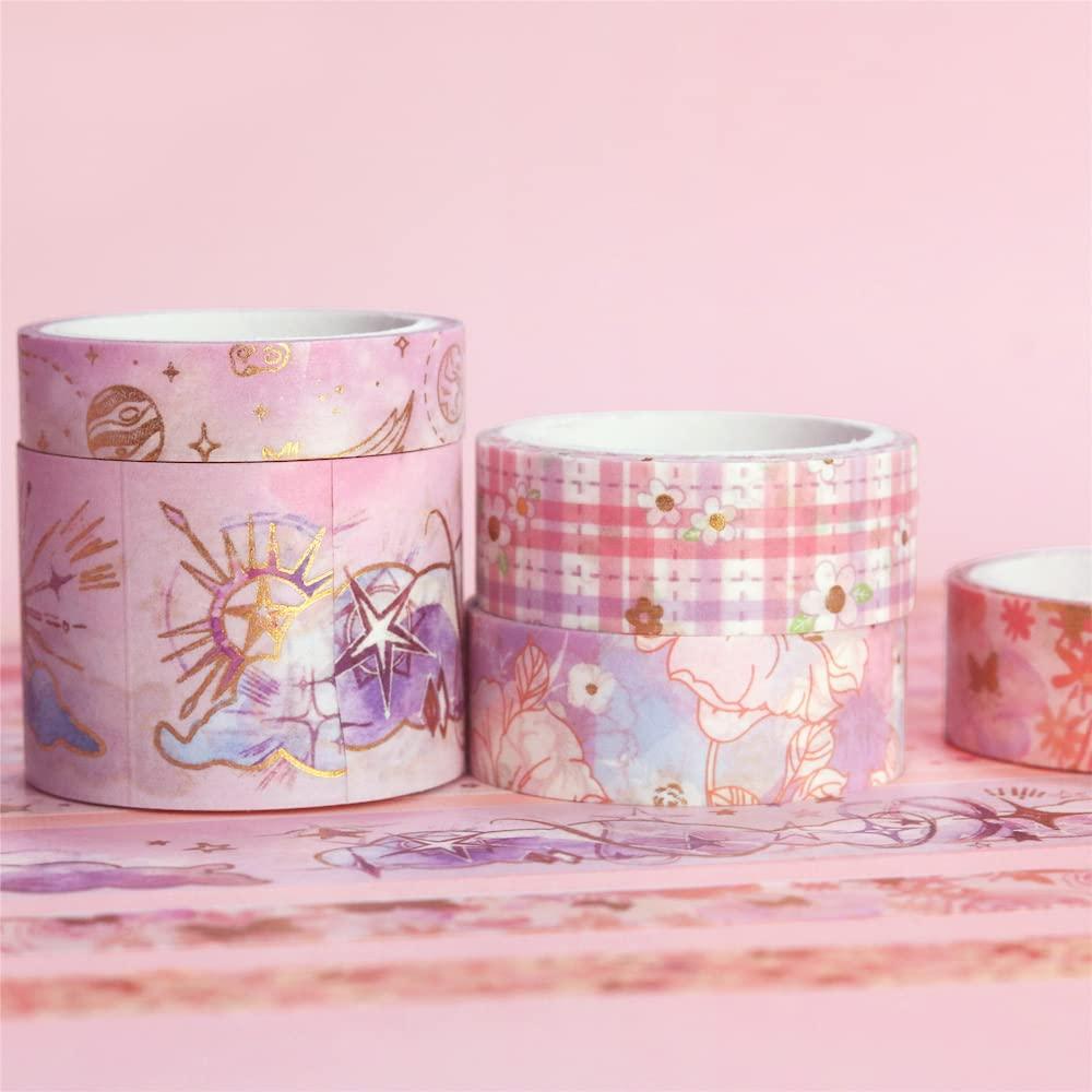 Set de Cintas Washi YUBBAEX 9 Rollos Decorativas 10-30mm