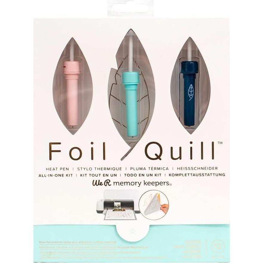 Kit de Inicio Foil Quill We R Memory Keepers - 3 Plumas, 4 Adaptadores, 3 Rollos de Foil
