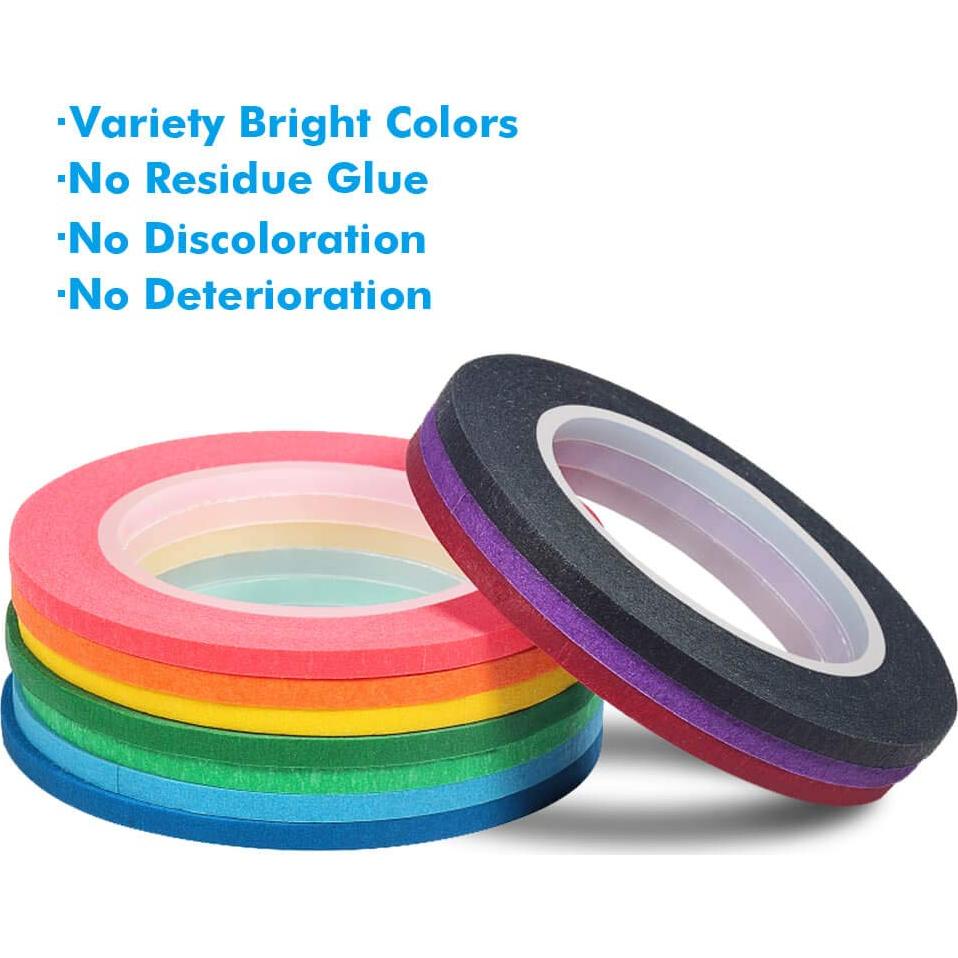 Cinta de Pinstripe Selizo 10 Rollos 3mm para Pizarra Blanca