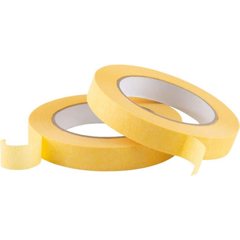 Cinta de Enmascarar Lichamp Amarilla 18mm x 50m - 10 Rollos