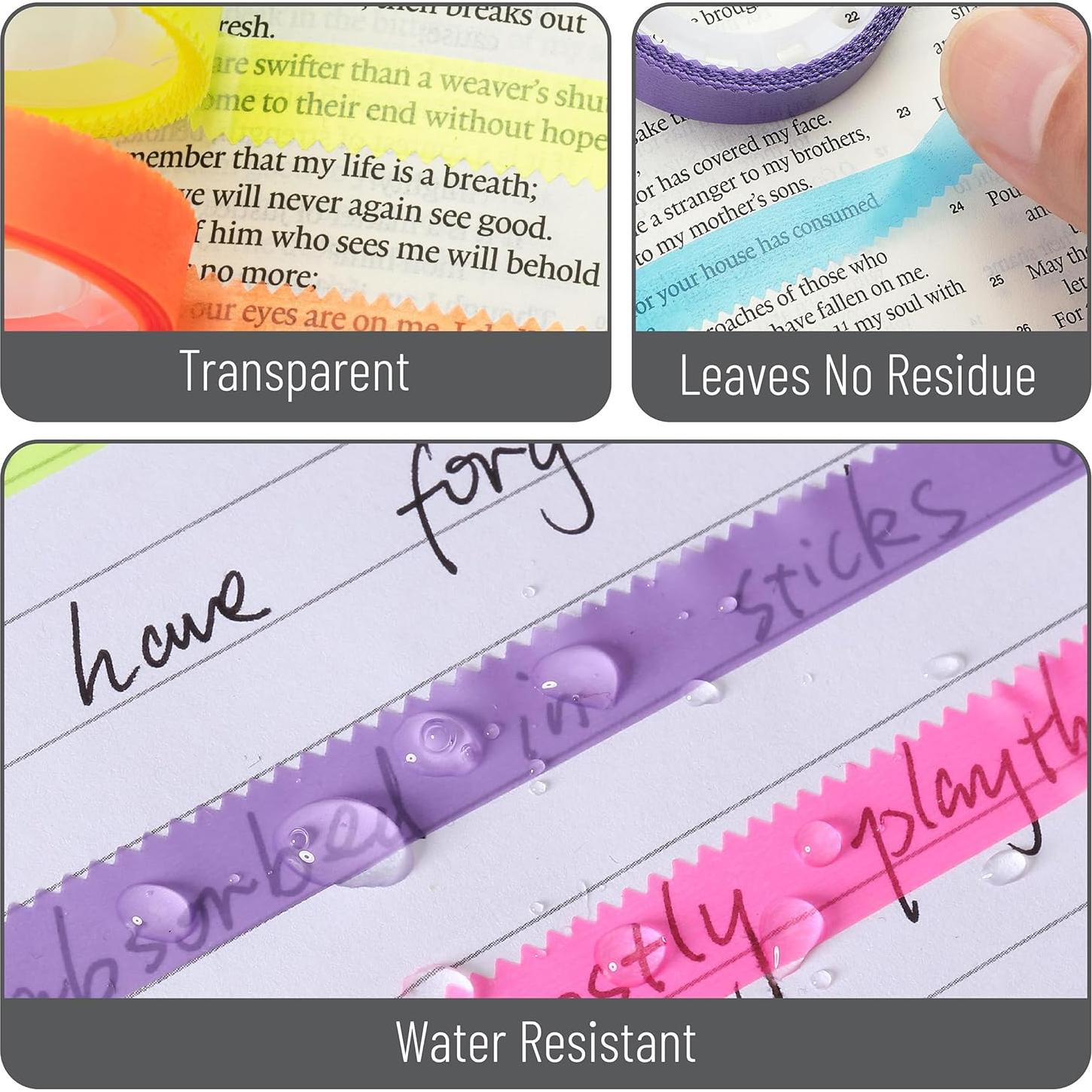 Cinta Resaltadora Mr. Pen - 12 Rollos Multicolor 8mm x 5m