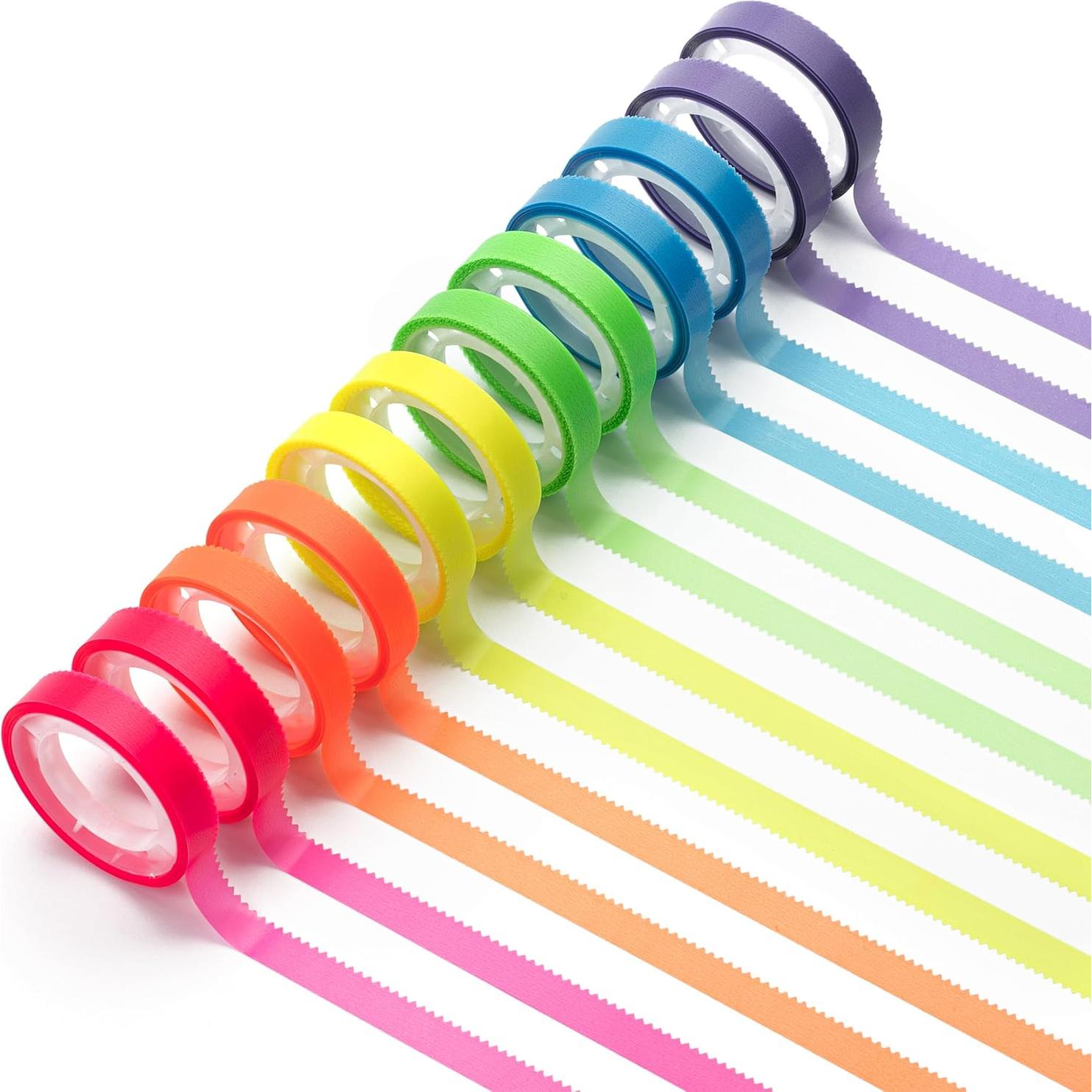 Cinta Resaltadora Mr. Pen - 12 Rollos Multicolor 8mm x 5m