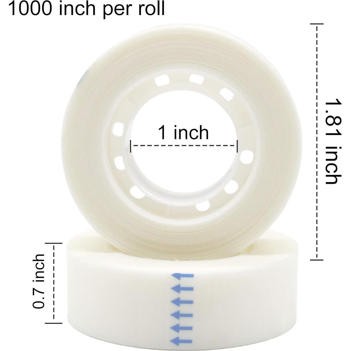 Cinta Adhesiva Mate OWLKELA 12 Rollos 1.8 cm x 254 cm
