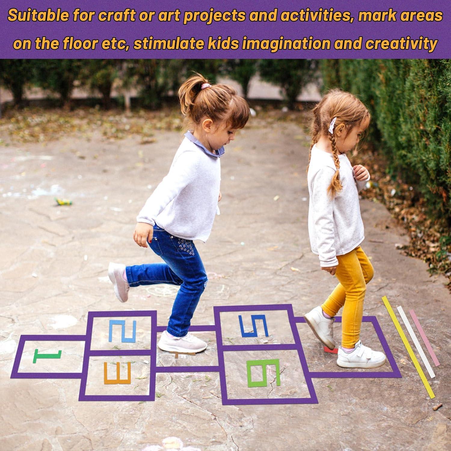 12 Rollos de Cinta de Enmascarar de Colores 12.7mm x 27.43m