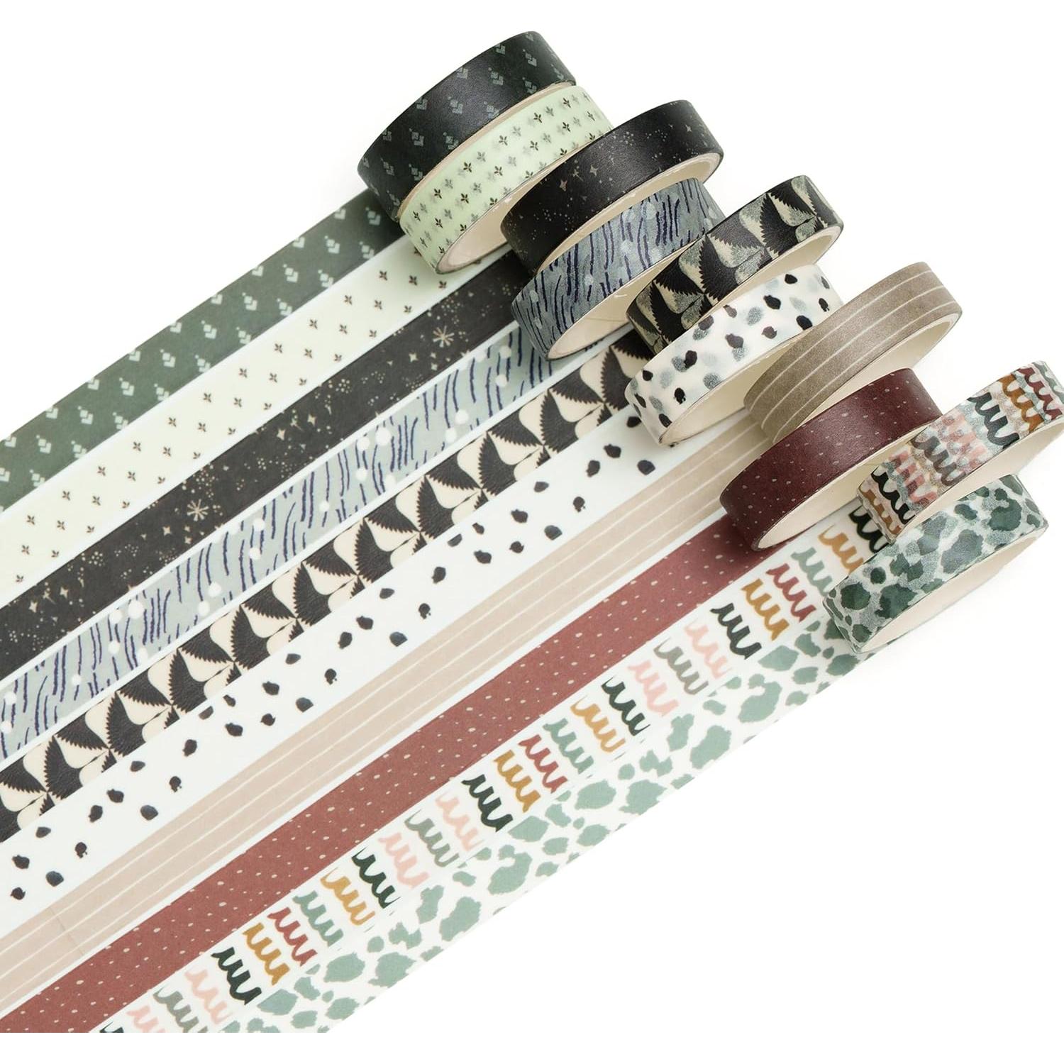 Juego de 10 Rollos de Cinta Washi Decorativa Songdao 2m x 10mm