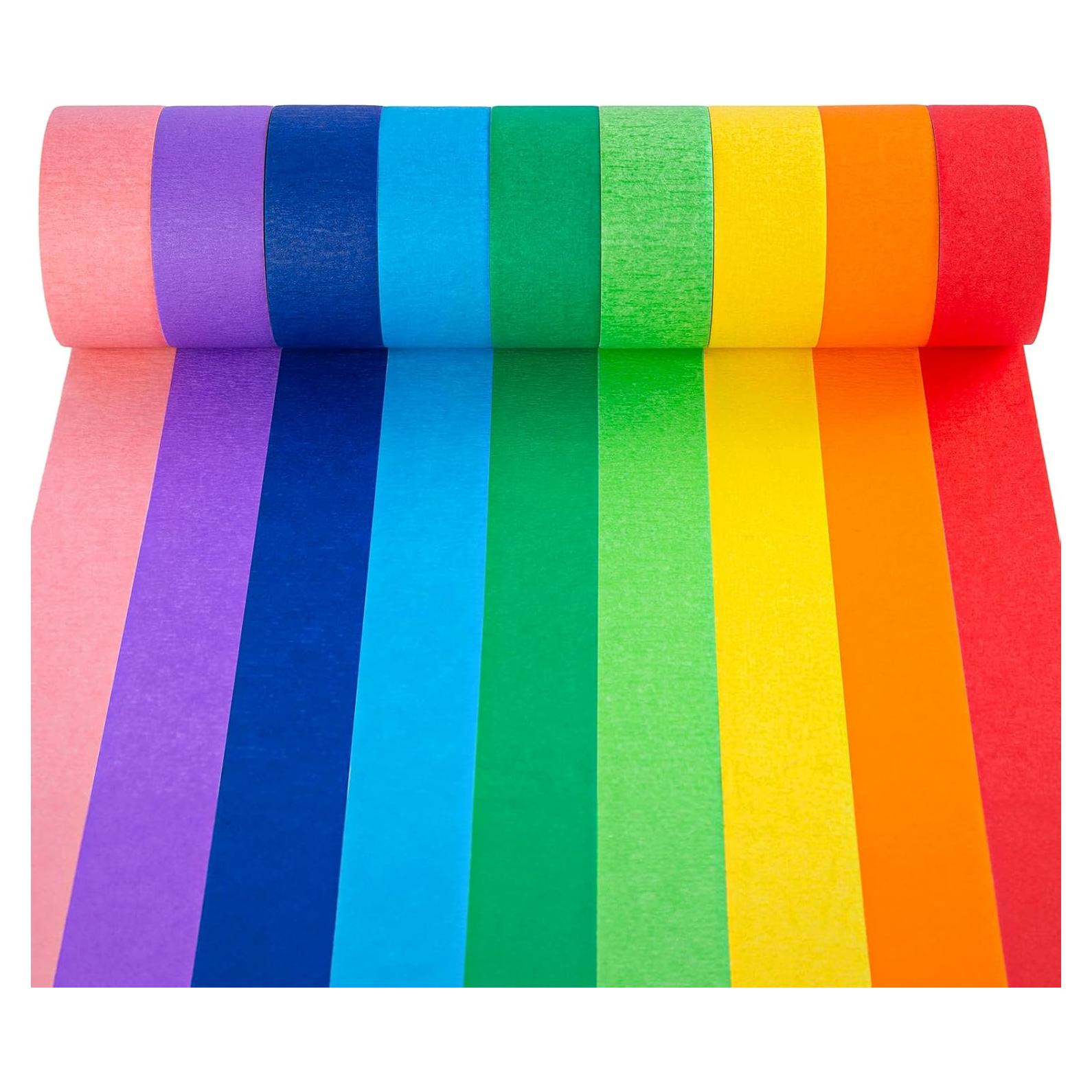 Cinta de Enmascarar Colorida SallyFashion - 10 Rollos 2.54cm x 10m