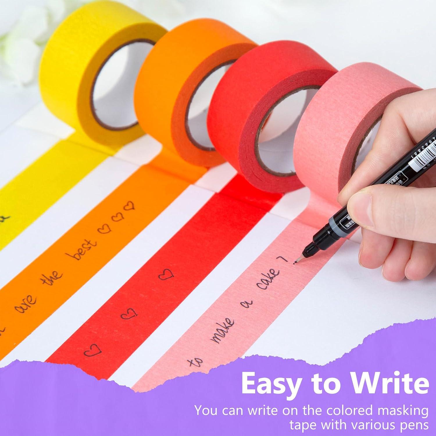 Cinta de Enmascarar Colorida SallyFashion - 10 Rollos 2.54cm x 10m