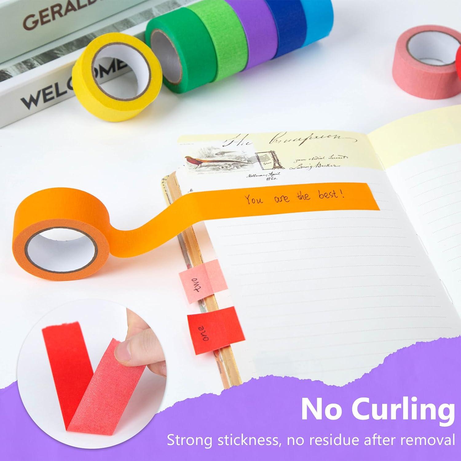 Cinta de Enmascarar Colorida SallyFashion - 10 Rollos 2.54cm x 10m