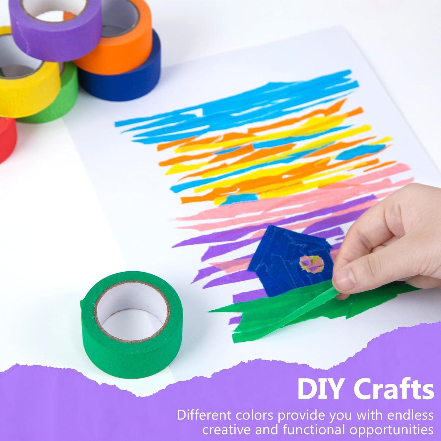 Cinta de Enmascarar Colorida SallyFashion - 10 Rollos 2.54cm x 10m