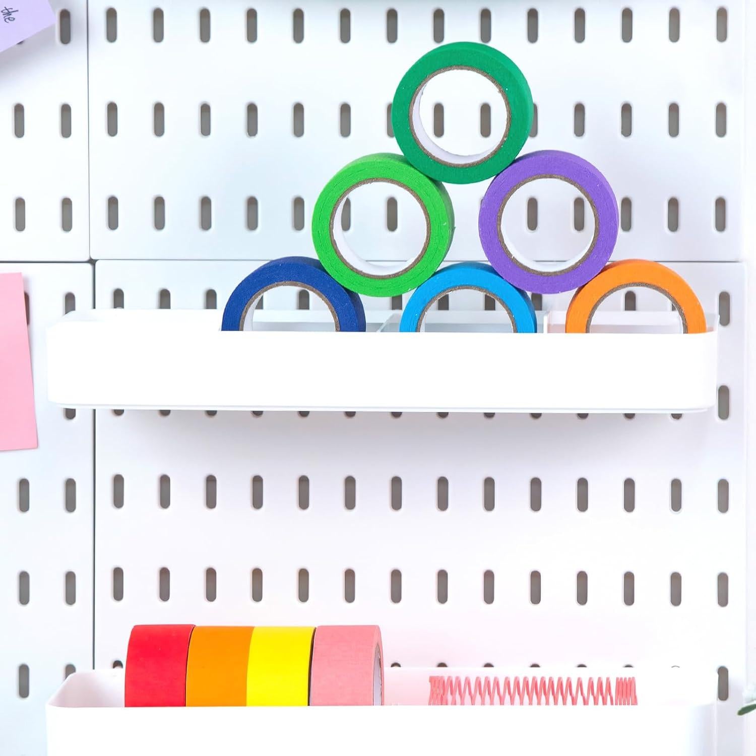 Cinta de Enmascarar Colorida SallyFashion - 10 Rollos 2.54cm x 10m