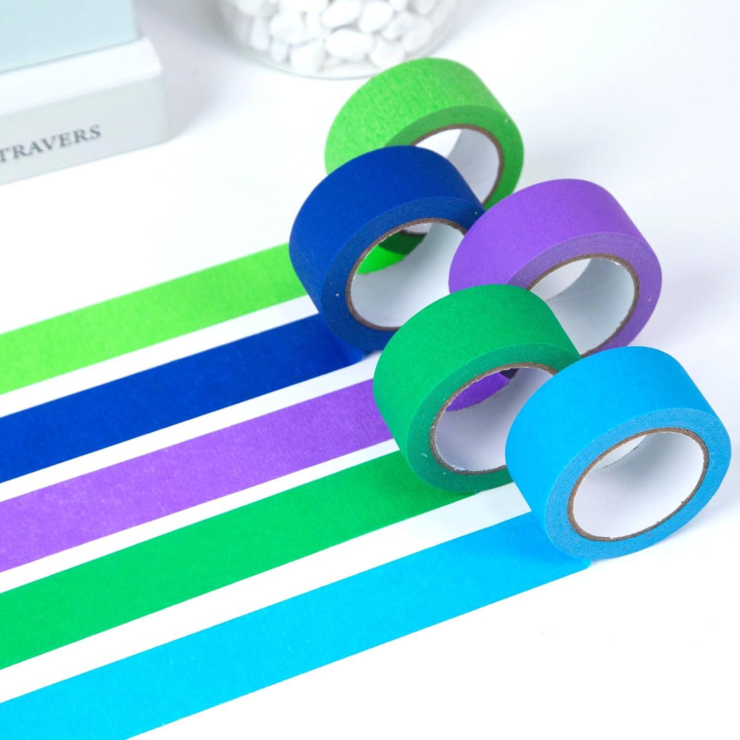 Cinta de Enmascarar Colorida SallyFashion - 10 Rollos 2.54cm x 10m