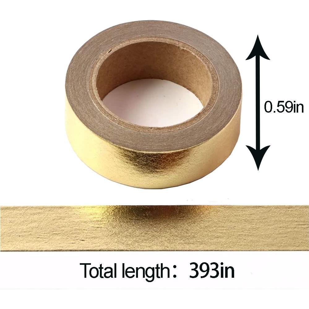 Cinta Washi Decorativa CIAJIE 15mm x 10m Oro