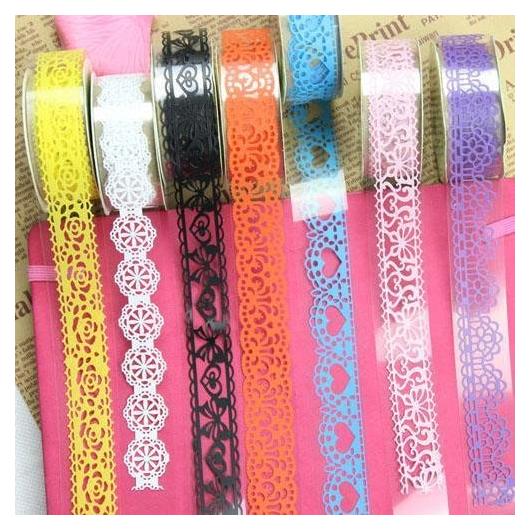 Cinta Washi Windspeed 5 Rollos Decorativa Encaje 100x1.8cm