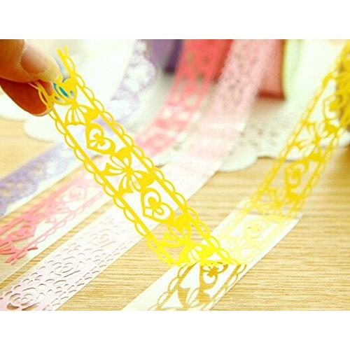 Cinta Washi Windspeed 5 Rollos Decorativa Encaje 100x1.8cm