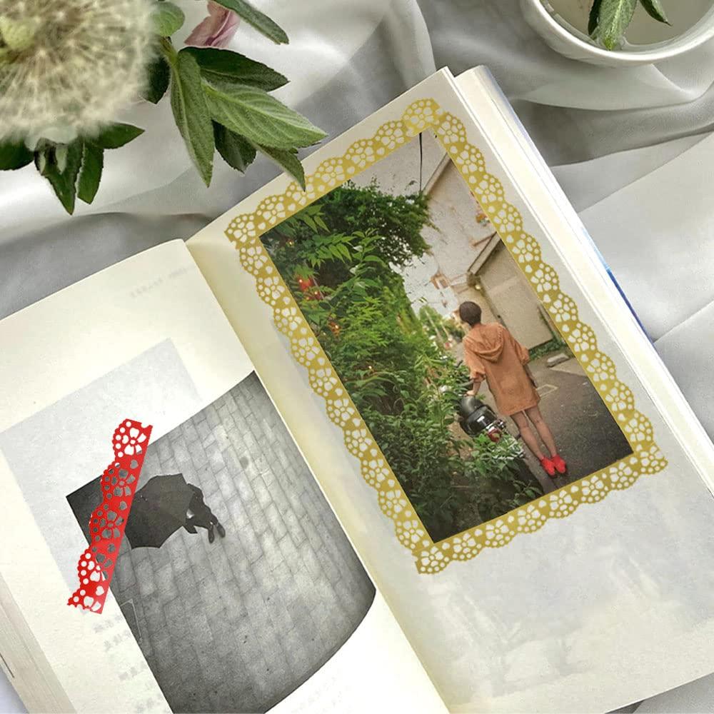 12 Rollos de Cinta Washi Encaje Colorido 16mm BangBoom