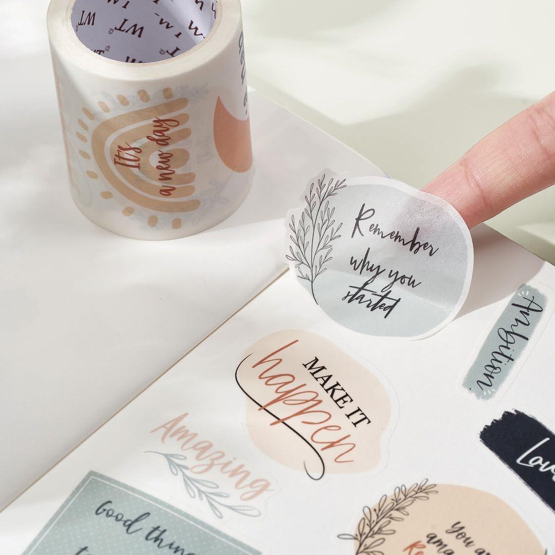 Conjunto de Etiquetas Washi Motivacionales WT - 3 Rollos 5m