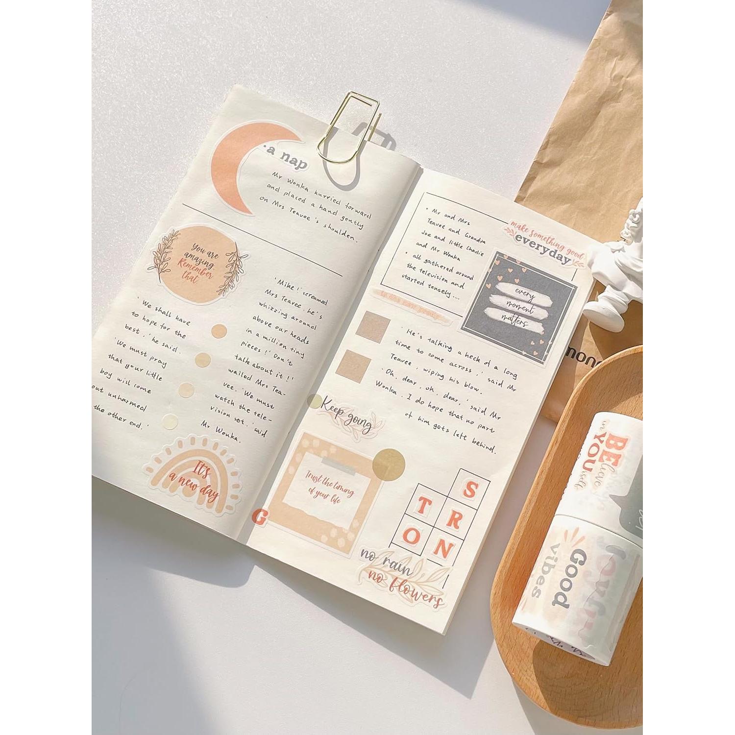 Conjunto de Etiquetas Washi Motivacionales WT - 3 Rollos 5m