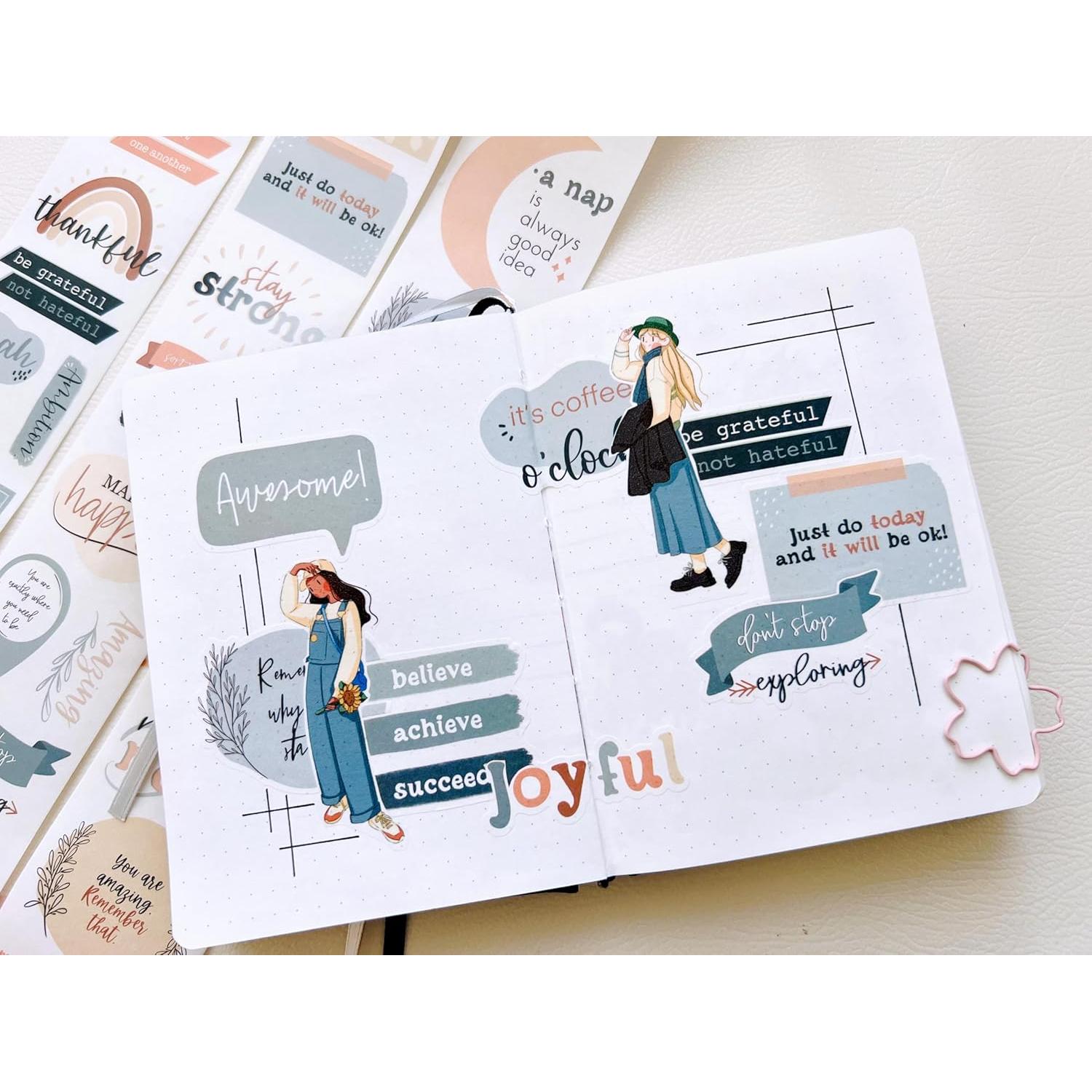 Conjunto de Etiquetas Washi Motivacionales WT - 3 Rollos 5m