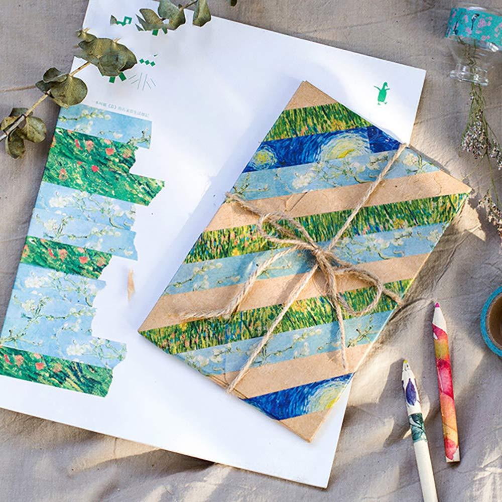 Cinta Washi Colorida Van Gogh 15mm x 7m Sin Residuo