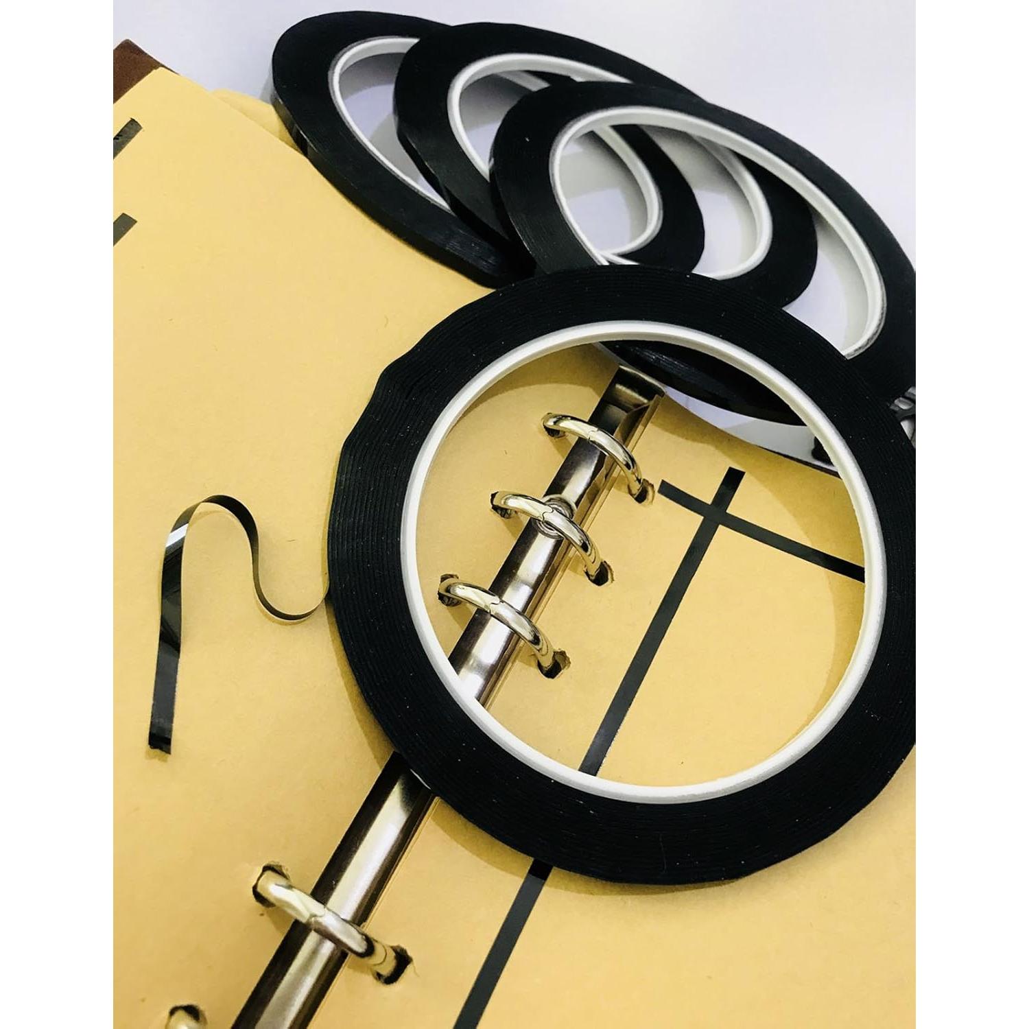 Cinta Gráfica GoProver 3mm x 33m - Set de 6 Rollos Negros