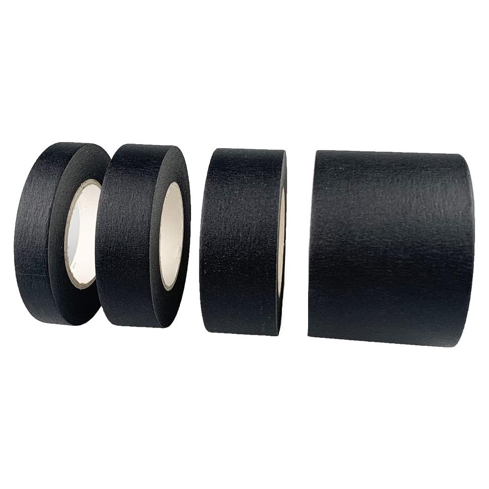 Cinta de Enmascarar Negra Baijixin 4 Rollos 20 Metros 4 Tamaños