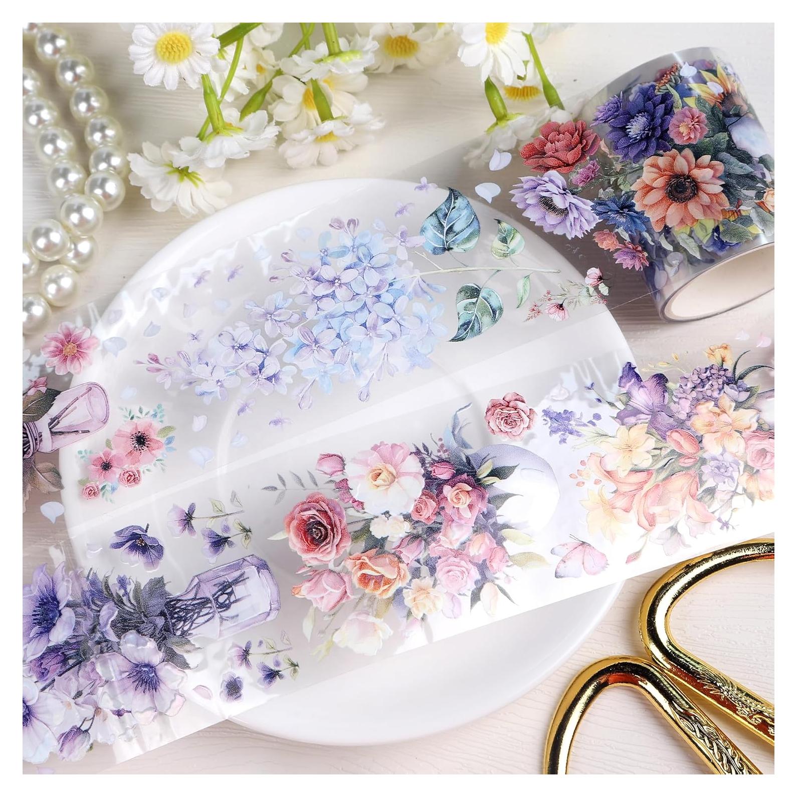 Cinta Washi Sitsink Floral 2m x 5cm para Scrapbook y Journaling