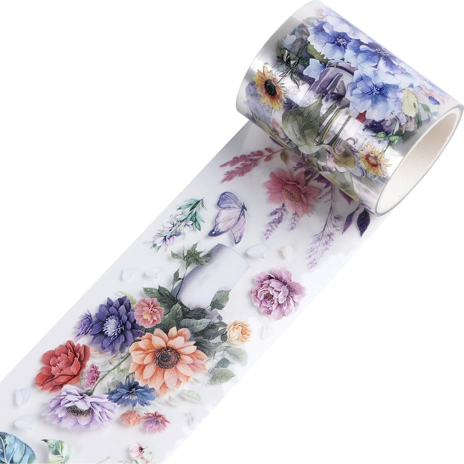 Cinta Washi Sitsink Floral 2m x 5cm para Scrapbook y Journaling