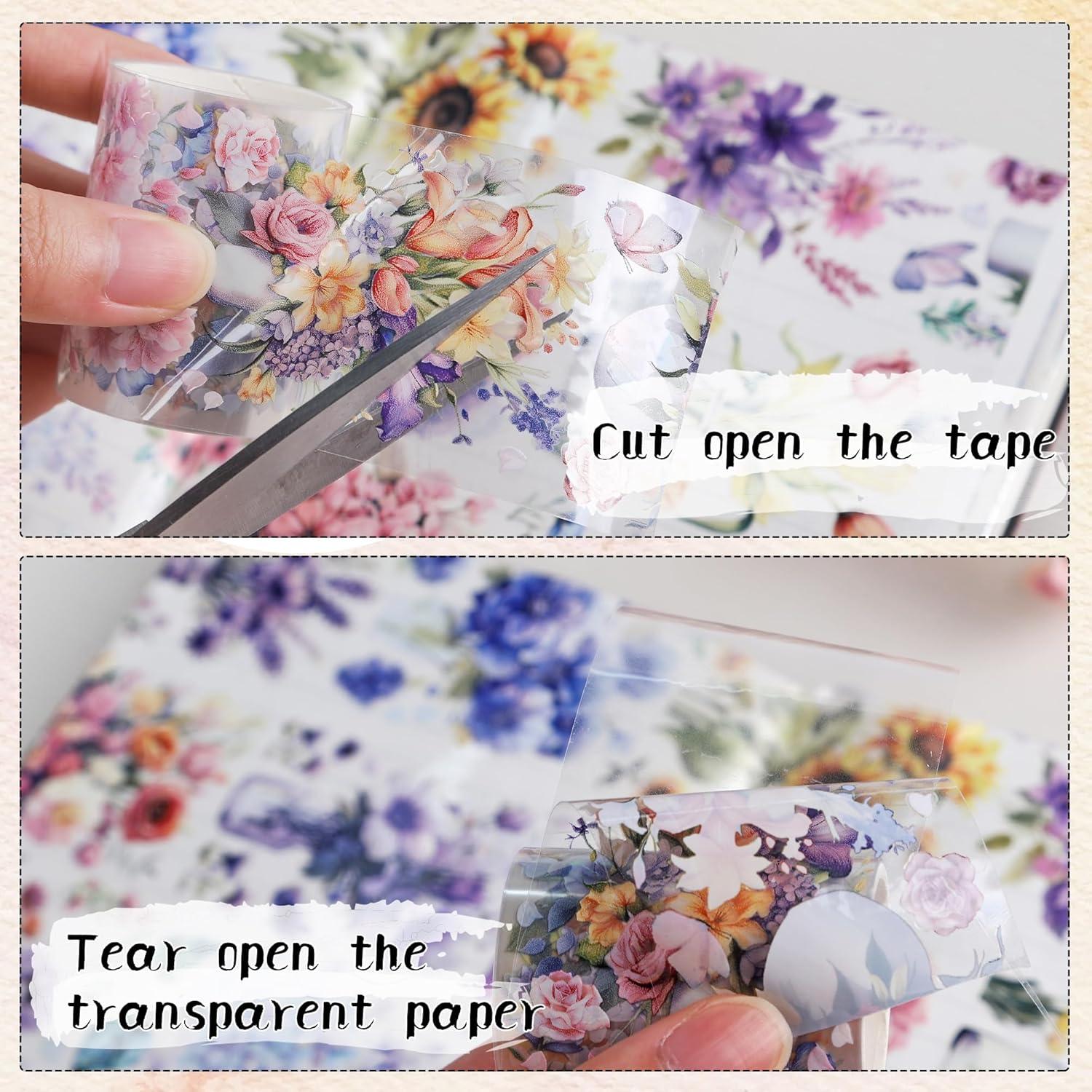 Cinta Washi Sitsink Floral 2m x 5cm para Scrapbook y Journaling