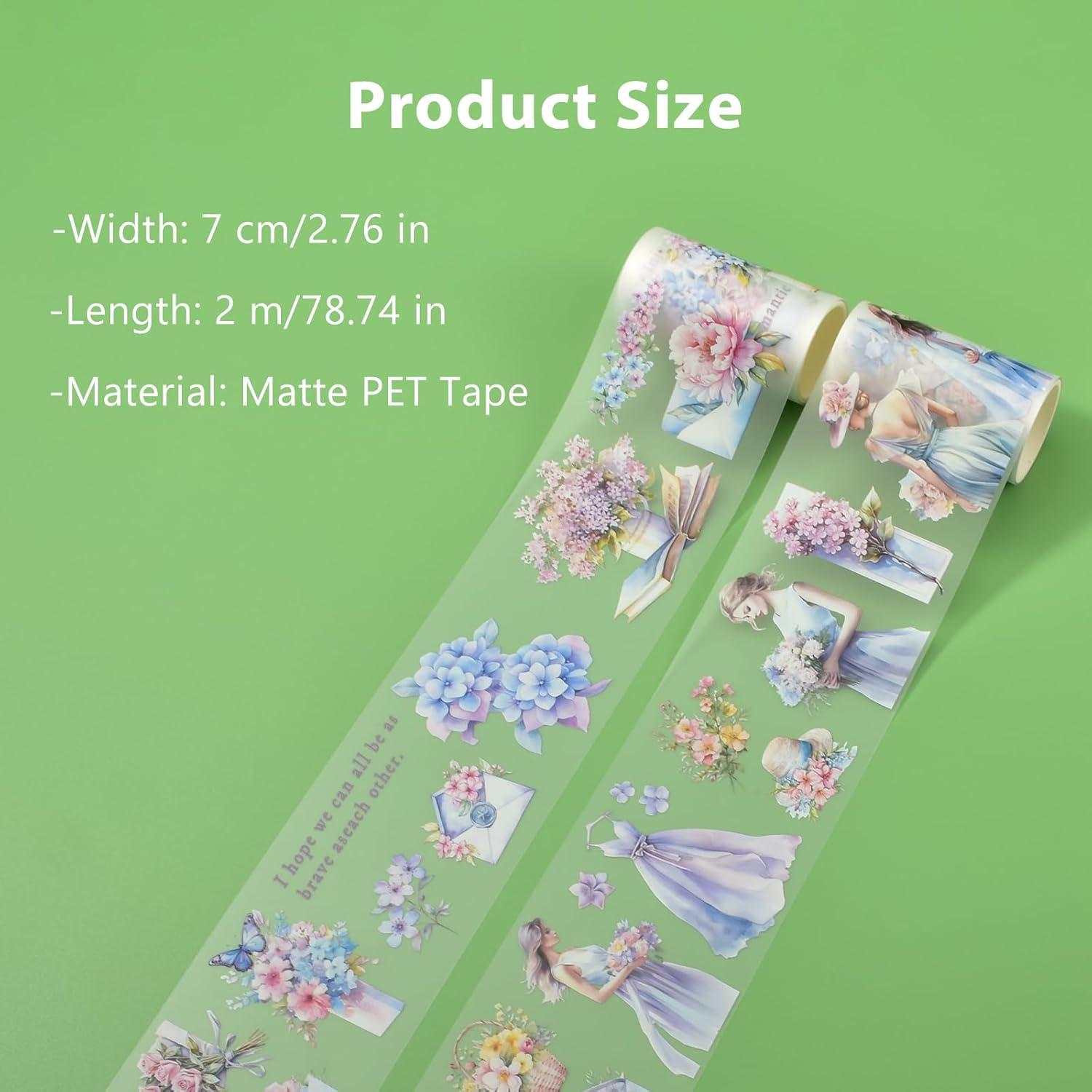 Juego de Washi Tape Valtiner 6.03 cm x 2 m - Chicas y Flores