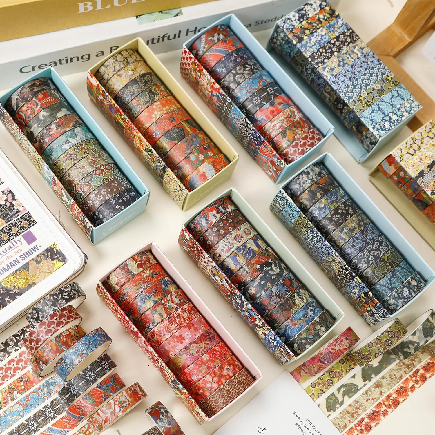 Set de 10 Rollos de Cinta Washi Ukiyo-e 10mm x 2m - Songdao