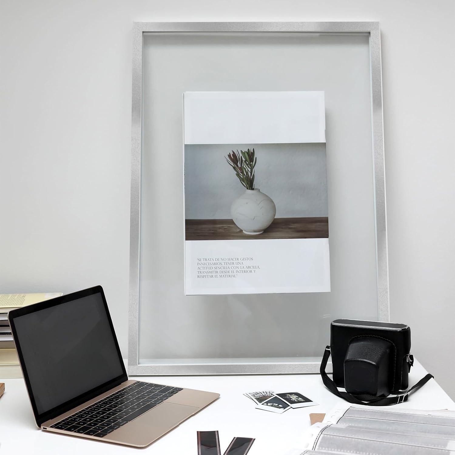 2 Rollos de Cinta Washi Metálica Plateada 1.5cm x 10m