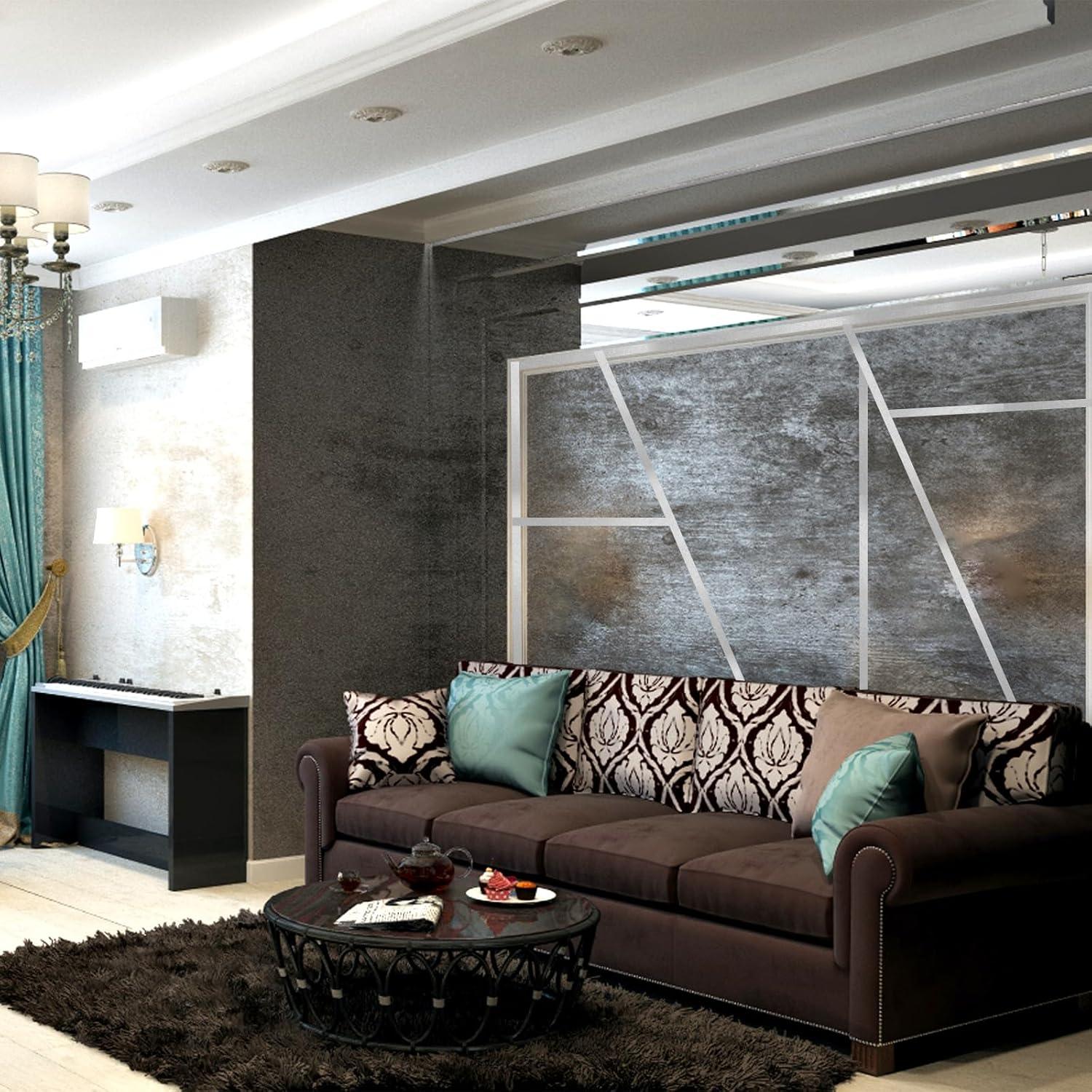 2 Rollos de Cinta Washi Metálica Plateada 1.5cm x 10m