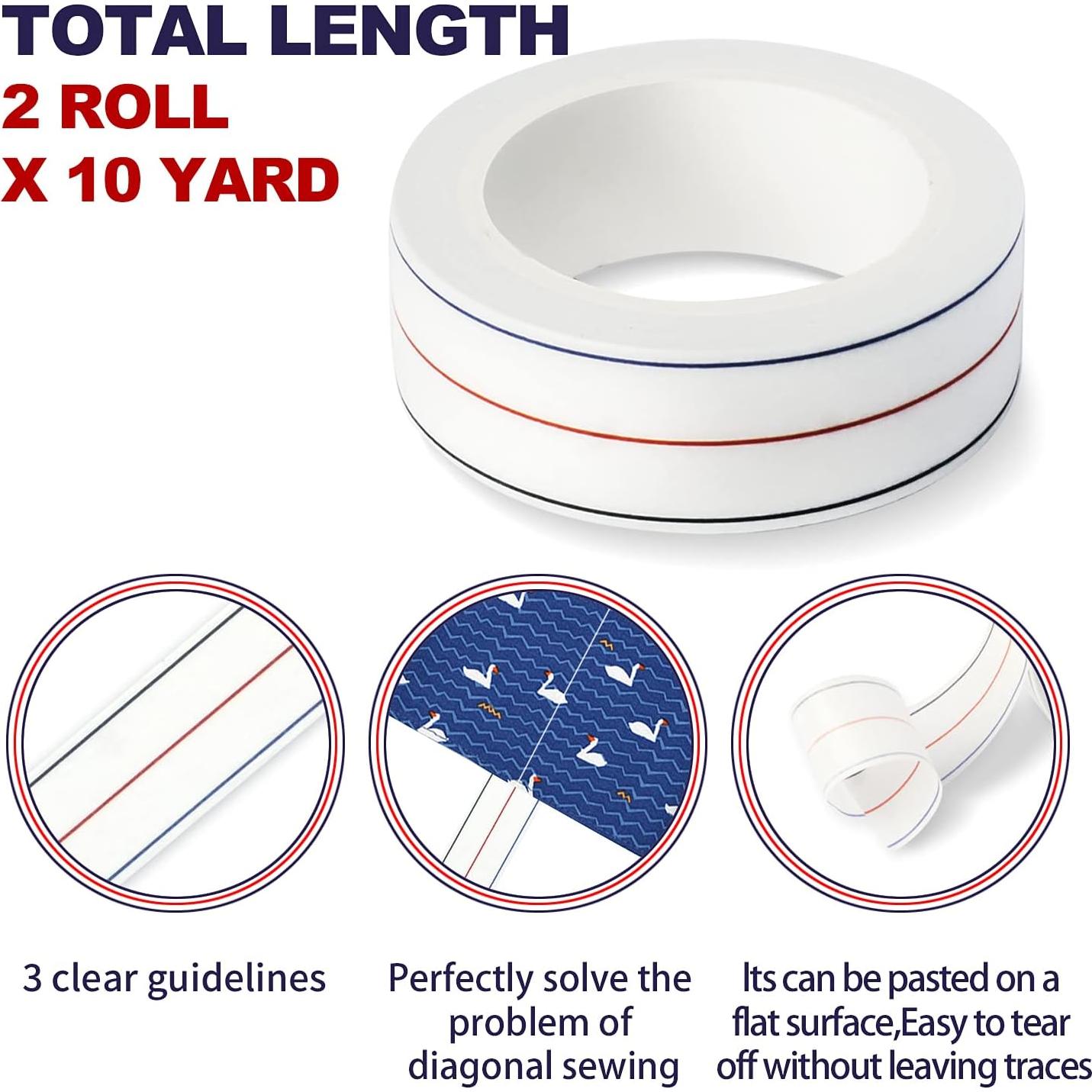 Cinta de Costura Diagonal TSSART 2 Paquetes 9.14m Washi